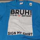 Bruh I'm Double Digits 10th Birthday Gifts 10 Year Old Boy T-Shirt, M, Sapphire Blue