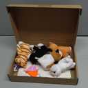 HyDren 33 Pcs Operation Christmas Adopt Party Favors Include Adoption Sign Animal Adoption Plush Certificate Pet Stuffed Birthday Hats Paper Boxes White for Adopt an Animal