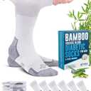 Doctor's Select Bamboo Viscose Diabetic Socks for Men - 6 Pairs Crew Diabetic Neuropathy Socks for Men (Medium)