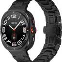 Compatible With Galaxy Watch Ultra Bands 47mm (2025/2024) Men Business Casual Ultrathin Magnetic Metal Stainless Steel Galaxy Watch 7 Ultra Bands