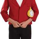 fun shack White Rabbit Costume for Kids, Boys and Girls Rabbit Outfit, Cute Kids Bunny Costume for Dress Up (Medium, Red)