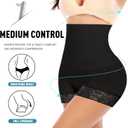 Werena Tummy Control Shapewear Shorts for Women Seamless High Waist Body Shaper Panties Shaping Underwear Under Dress (Black, L)