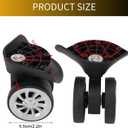 Luggage Wheels Replacement, 1 Pair Luggage Suitcase Wheels, Travel Suitcase Caster Wheels 360 Swivel, Trunk Luggage Wheel Spare Part Replacement for Luggage Suitcase Trolley
