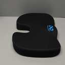 Everlasting Comfort Doctor Recommended Memory Foam Seat Cushion for Office Chairs & Car - Ergonomic Office Desk Accessories - Cushions for Tailbone Pain Relief, Sciatica (Black, Large)