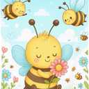 Bee Blanket Bee Gifts for Women Girls Bees Throw Blanket Soft Flannel Cozy Fleece Fuzzy Plush Warm Bedding Stuff for Kids Adults 40 x 50 Inch