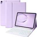 BQSS Keyboard Case for iPad Air 11" (M2) 2024 Detachable Keyboard Case for iPad Air 5th Generation 10.92022 case with keyboard for Air 4th Gen 10.9 Inch 2020/ Pro 11" 2018 Pencil Holder Purple
