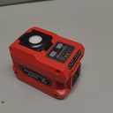 220W Azocek Power Inverter Compatible with Milwaukee 18V Battery, DC 18V to AC 110V Portable Power Station with 1 AC Outlet, 2 USB Ports & 1 Type-C Fast Charging, 400LM LED Work Light (Red)