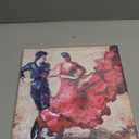KLVOS Modern Canvas Wall Art Decor Romance Dancing Couple of Tango Painting Prints Framed and Stretched Picture Art Home Decoration 12"x12"x4