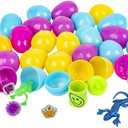 The Dreidel Company Filled Easter Egg, Colorful Toy Filled Surprise Easter Eggs, Party Favor 2" (24-Pack)