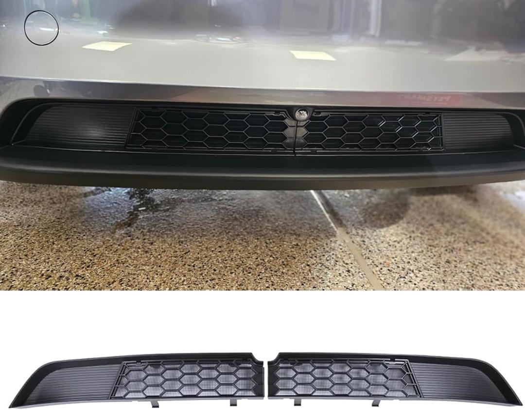 STSEV01 Front Grill Mesh Guard Fit for Tesla New Model Y Juniper 2026 2025 Accessories, Protect Radiator, Protects Grill From Larger Objects, Honeycomb Grille Inserts Cover (Non-destructive Upgrade)