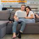 Plantar Fasciitis Night Splint Sock with Massage Ball for Plantar Fasciitis Relief, Soft & Comfortable Foot Brace for Achilles Tendonitis Heal Spur Foot-drop Flat-arch for Women, Black-Medium