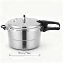 Small Pressure Cooker, Mini Aluminum Alloy Pressure Cooker with Magnetic bottom, Safety and Durable Compact Pressure Canner compatible for induction cookers and gas stoves (4L)