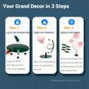 5.9 FT Giant Flowers Decoration with Stand, Large Soft Pink Standing Flowers, 3-Pack Artificial Floral Decor for Indoor Home, Living Room, Party, Event, Photo Backdrop & Home Decoration