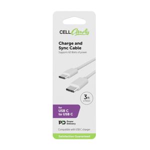 CellCandy USB-C/C Fast Charge & Sync Cable, Supports Power Delivery (3 ft) Delivery or Pickup Near Me