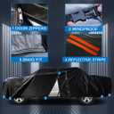 Ram 1500/2500/3500 Truck Cover Custom Fit 1994-2026 Club/Extended/Quad/Regular Cab SB (6.3'-6.6') with Door Zipper, 12 Layers Full Exterior Pickup Truck Cover Waterproof All Weather.