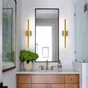 Modern Bathroom Vanity Light Gold Light Fixture Over Mirror 24 inch Vanity Lighting Fixture Dimmable 5CCT LED Bar Vanity Light for Bathroom Restroom