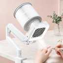 Professional Nail Dust Collector with Universal Table Mount, Power Suction Built-in Dimmable LED Lamp for Nail Techs & Nail Salon and Home Manicure