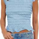 Panadila Womens Crop Tops Short Sleeve Shirts Ruched Fitted T Shirts Summer Going Out Tops Y2k Baby Tees, Large