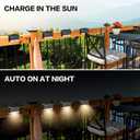 BKBB PPBB Solar Deck Lights Outdoor, 16 Pcs Solar Step Lights, Waterproof LED Solar Lights for Outdoor Stairs, Step, Fence, Yard, Patio, Railing, Garden and Pathway