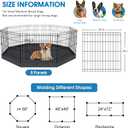 Artmalle Puppy Pet Playpen 8 Panel 24 Inch Indoor Outdoor Metal Portable Folding Animal Exercise Dog Fence Ideal for Pet Animals Dog Cat Rabbit Breed Puppy with Bottom Pad (Black with Bottom pad)