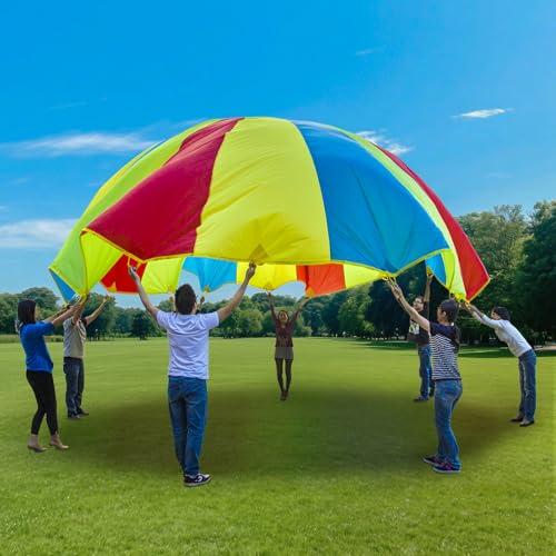 Kids Play Parachute 12 Feet with 12 Handles for 8 12 Kids Game Kids Party Game