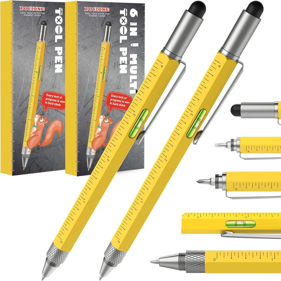 Stocking Stuffers for Him Multitool Pen - Mens Gifts for Christmas Useful White Elephant Gift Ideas for Adults, Unique Birthday Gifts for Men Dads Who Have Everything, Cool Gadgets EDC Tools for Men