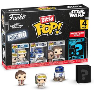 Funko Pop Bitty: Star Wars - Luke Skywalker - (Hoth), R2-D2, Chewbacca & Mystery Chase Figure - (Styles May Vary) and A Surprise Mystery Mini Figure - 0.9 Inch (2.2 Cm) Collectable