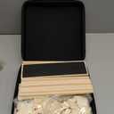 2-8 Players Games Gifts, Rummy Board Game Set, 214 Melamine Tiles, 8 Wooden Racks, Drawstring Bag, Premium Portable Case, Tile Board Games for Adults, Valentines Day Gifts for Men Women Dad Mom