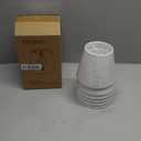 Set of 6 Natural Linen White Clip On Chandelier Lamp Shades For Chandeliers, Wall Lamps, And Other Lighting Fixtures Using E12 Bulbs 4 * 6 * 5 Inch