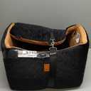 Dog Car Seats for Small/Medium Dogs, FurFrolic Memory Foam Dog Booster Seat for Small Dogs up to 35 lbs, Travel Pet Car Seat with Washable Detachable Cover, Storage Pockets, 2 Safety Belts, Black Gray