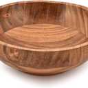 Kaizen Casa Decorative Bowl Acacia Wood Serving Wooden Bowls For Dcor Decorative Bowl for Veggies, Fruits Handmade Wooden Serving Bowl (7" X 7" X 3")