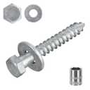 FMhotu 3/8" x 1-1/2" Lag Screws Bolts with Washers, 50Pcs Hot Dip Galvanized Hex Head Lag Screws, Heavy Duty Lag Bolts for Wood, TV Mounts, Deck, Boat Repair