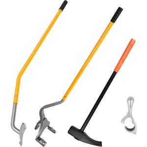 Tire Hammer Bead Breaker & Mount Demount Tool Set for 22.5-24.5 Semi Truck Bus Tires, Manual Tubeless Tire Changing Kit w/ Duck-Billed Wedge, 3-Piece Lever, Bead Keeper - Heavy Duty for Car Repair