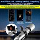 ESSLNB Telescope for Adults Astronomy, 80mm Aperture 700mm Refractor Telescopes for Beginners, Professional High Transmission Travel Telescope with Stargazing APP Phone Adapter