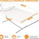 Lazy Daze 12 FT Sunbrella Quilted Hammock, Non-Fading Double Hammock