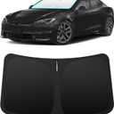 INSAUTO Custom Fit Windshield Sun Shade Accessories for Tesla Model S 2012-2026, Foldable Front Window Sunshade, UV & Heat Reflector, Keeps Interior Cool, Includes Storage Bag