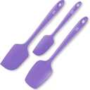 DI ORO Silicone Spatula Set - Rubber Kitchen Spatulas for Baking, Cooking, & Mixing - 600F Heat-Resistant & BPA Free Silicone Scraper Spatulas for Nonstick Cookware - Dishwasher Safe (3pc, Lavender)