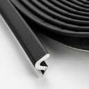 Weather Stripping Door Seal Strip - Soundproof Q-Shaped Foam for Exterior Door Frame, Large Gap Seal, Noise Cancelling, Easy to Install (Black, 40FT)