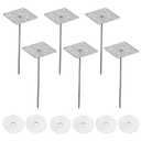 PATIKIL 4 Inch Perforated Insulation Pins with Round Washers, 80 Pack Aluminum Insulating Nails Wall Plug for Fixing Foam Boards to Wall or Ceiling (100mm)
