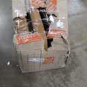 Swivel Bar Stools Set of 3, Mid Century PU Leather Counter Height Bar Chairs with Low Back and Metal Legs, Modern Bar Stool Chair for Kitchen Island, Brown