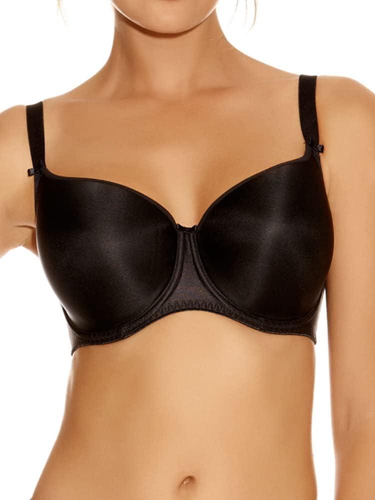 Fantasie Women's Smoothing Moulded T-Shirt Bra (34FF, Black)
