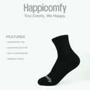 Womens Cotton Ankle Socks with Comfy Cushioned Bottom and Arch Compression, Running, Sports, Works (6 Pairs) (White)