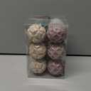 Syhood 12 Pcs Neutral Textured Christmas Ball Ornaments 2.4 Inch Vintage Boho Sage Green Ivory Nude Mauve Xmas Bulbs Rustic Distressed Xmas Baubles Antique Farmhouse Modern Christmas Decor for Tree