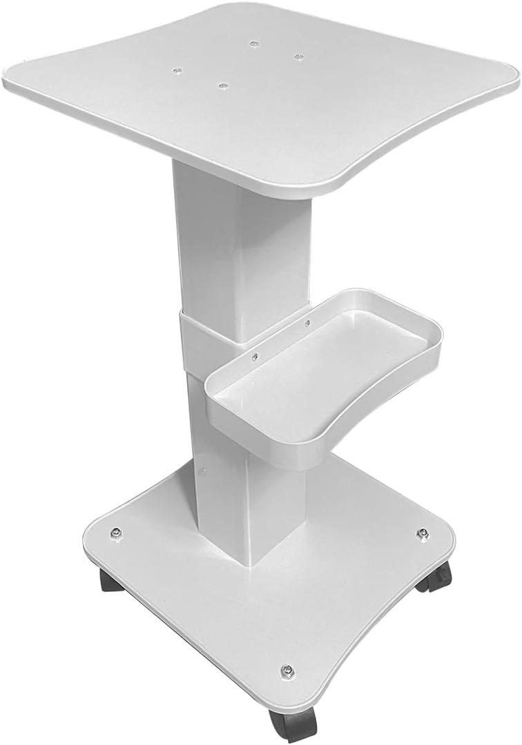 Esthetician Cart, 3 Tier Beauty Rolling Trolley with Rotation Wheels, Aluminum Alloy Tray Rolling Cart for Hair Salon, Spa Salon Beauty Machine Storage