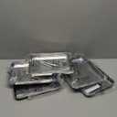 Baking Sheets Set of 5, Bastwe Stainless Steel Baking Pan Tray Cookie Sheet, Size 10 x 8 x 1 inch, Non-Toxic & Healthy, Rust Free & Easy Clean