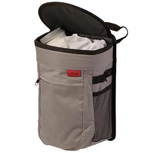 Lusso Gear Spill-Proof Car Trash Can - 2.5 Gal Gray Round - Removable Leak-Proof Liner & Flip-Top Lid - Hanging Trash Can & Trunk Organizer for SUV - Travel & Camping Lusso Gear Spill-Proof Car Trash Can - 2.5 Gal Gray Round - Removable Leak-Proof Liner & Flip-Top Lid - Hanging Trash Can & Trunk Organizer for SUV - Travel & Camping