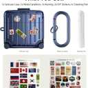 Filoto Compatible with Airpods 4 Case, Cute Fashion Suitcase Design for Airpods 4th Generation Case Cover, Shockproof Protective Hard Case with Keychain/Cleaner Kit (Blue, Airpods 4 Case)