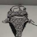 Blooming Jelly Womens Bikini Sets Two Piece Cheeky Swimsuit Embroidery Curvy String Bathing Suit (Black, S)