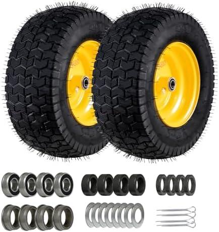 Amazon.com : LMYYGOO 16x6.5-8 Tubeless Tire and Wheel,2 Pcs Replacement Riding Lawn Mower Garden Tractor Front Wheel Tire with 3" Offset Hub, 3/4" Bearing & 5/8Bearing : Patio, Lawn & Garden