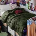 Bedsure Comforter Duvet Insert - Quilted Comforters Twin Size, All Season Duvet, GentleSoft Down Alternative Bedding, with 8 Tabs, Gifts for Women/Men, Olive Green, Twin 88 x 68 Inches